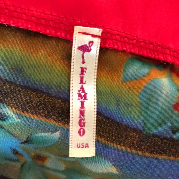 FLAMINGO USA FLORAL BLOUSE TROPICAL SMALL - Picture 6 of 7